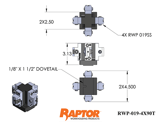 迷你塔关键尺寸图(与 RWP-019-4X90T 通用)