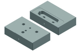 Kurt Mounting blocks w/out holes (pair)(740-02-000-00)