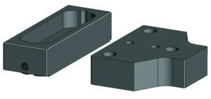 Kurt Mounting blocks raise w/ Screw, 50 mm (pair)(740-04-050-00)