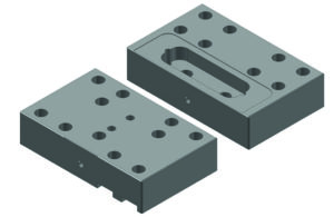 Kurt Universal Mounting blocks for T-Slot, 126 mm (pair)(740-02-126-12)