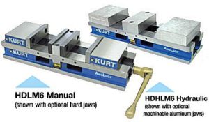 Kurt 液压虎钳 Base w/ Hard 钳口套件, 6英寸 – Metric(HDHLM6J)