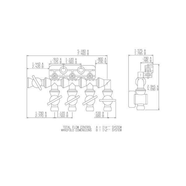 32098 – 1/2″ Total Flow Control Manifold – 1 Total Flow Control Manifold