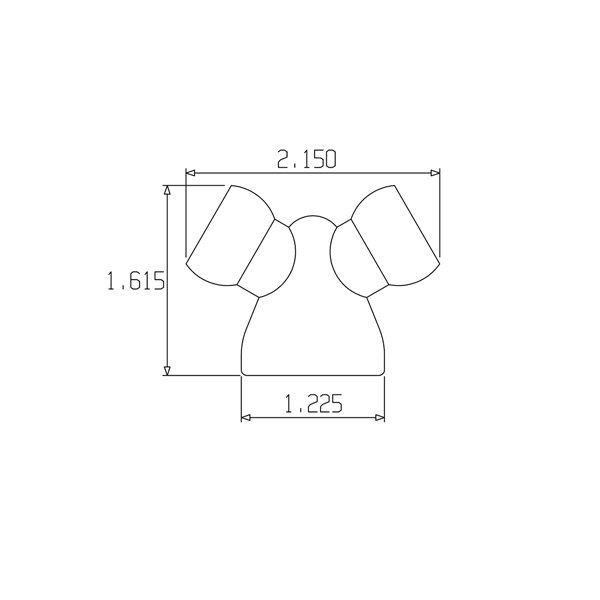 61512 – 3/4″ to 1/2″ Y Reducer – Pack of 2