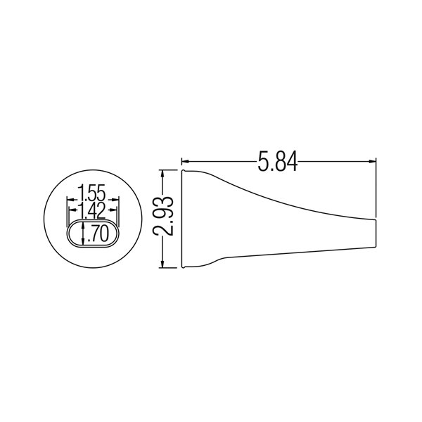 81205 – Tapered Oval Nozzle – Pack of 1
