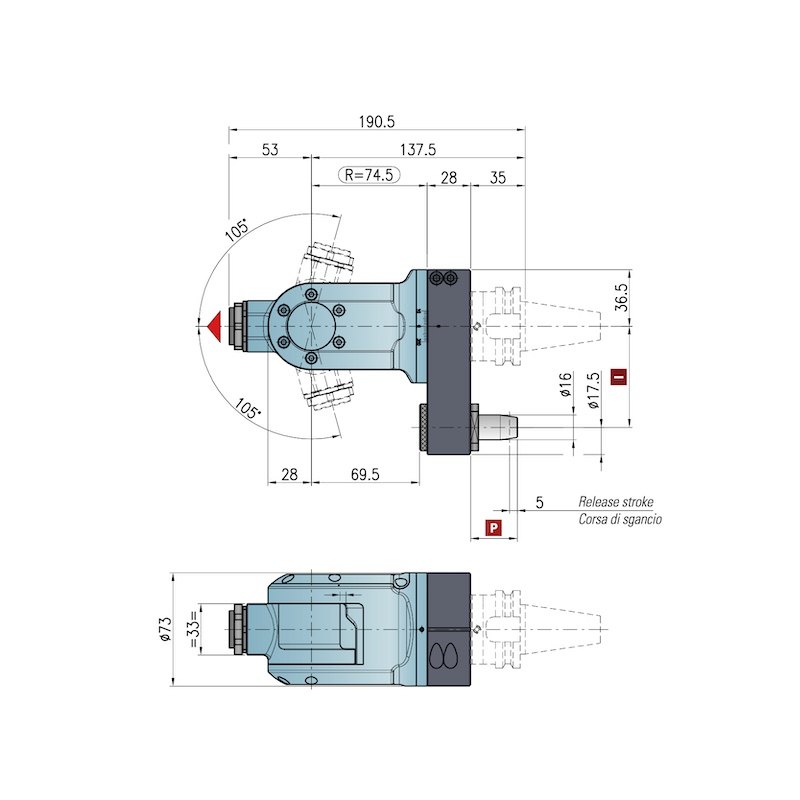 Control Line High Rigidity Angle Heads