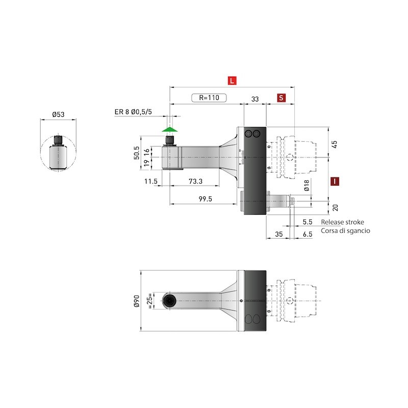 Control Line High Rigidity Angle Heads