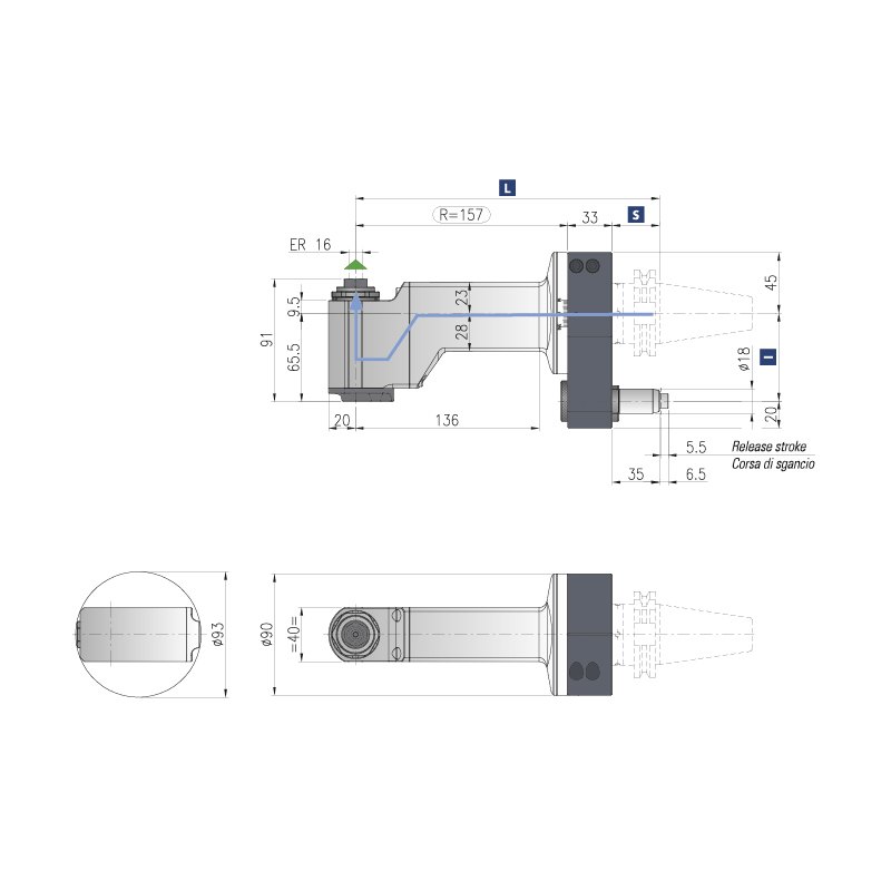 Control Line High Rigidity Angle Heads