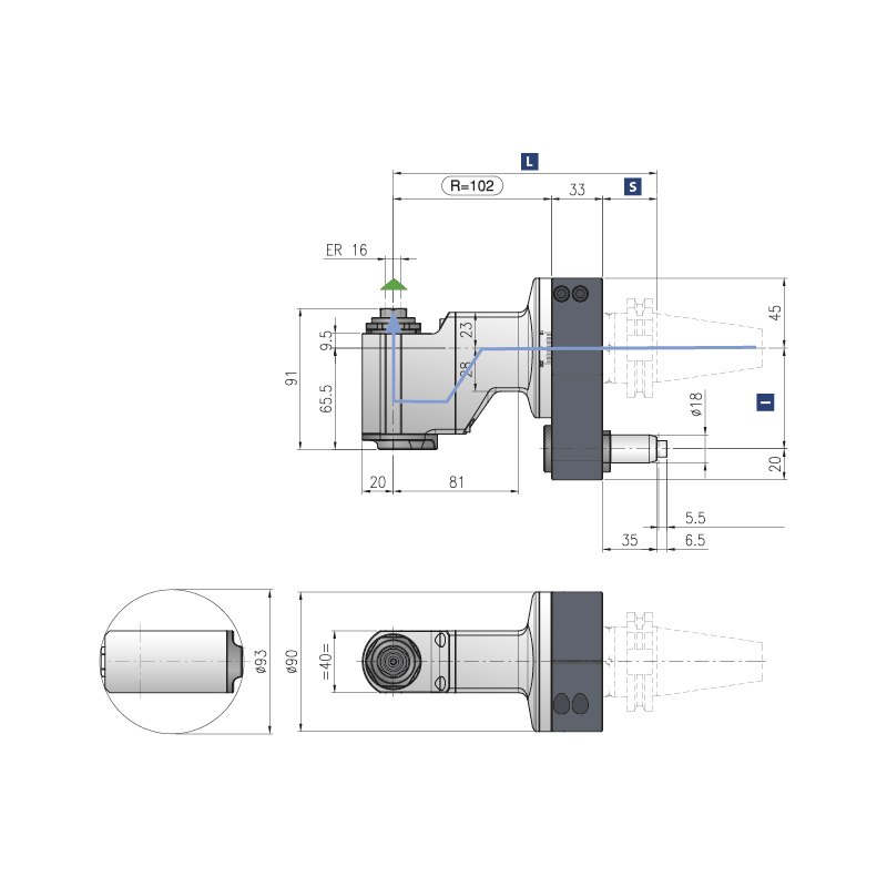 Control Line High Rigidity Angle Heads