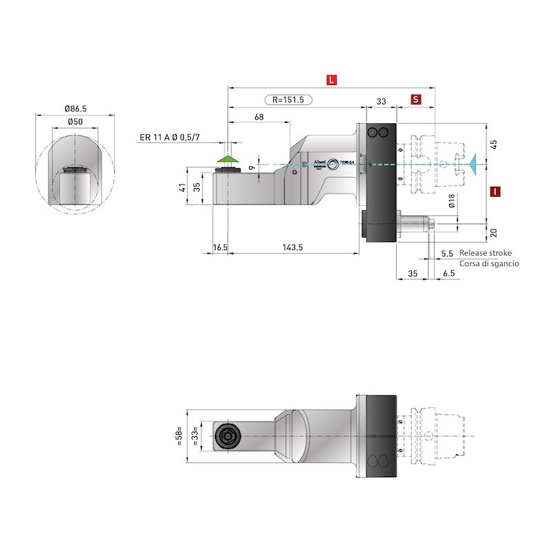 Control Line High Rigidity Angle Heads